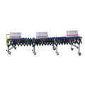 Customizable lightweight ABS wheel stretchable curved roller conveyor for material handling